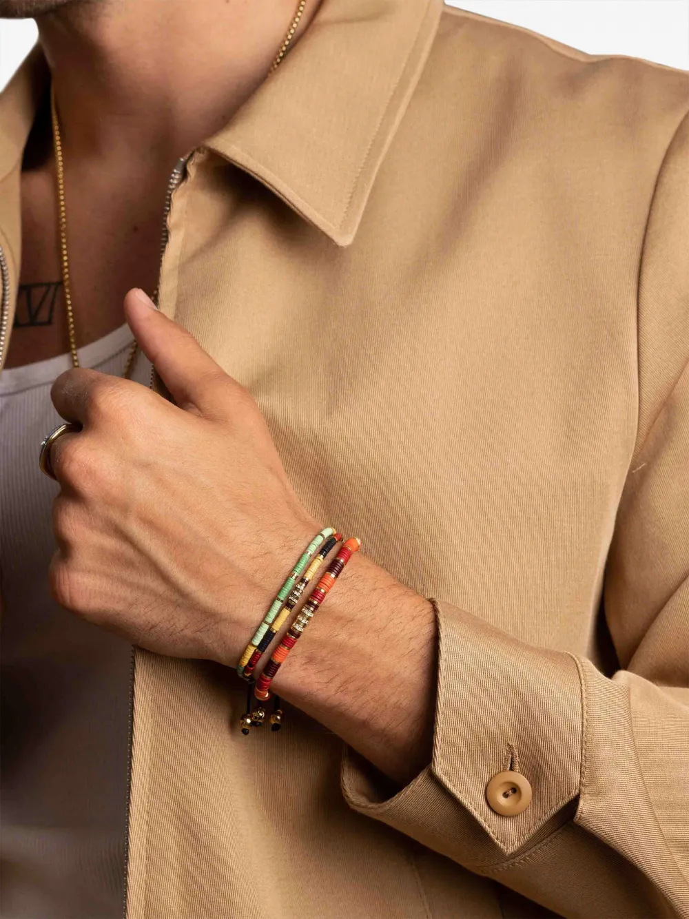 Nialaya Jewelry Perlenarmband Mit Logo-schild In Black