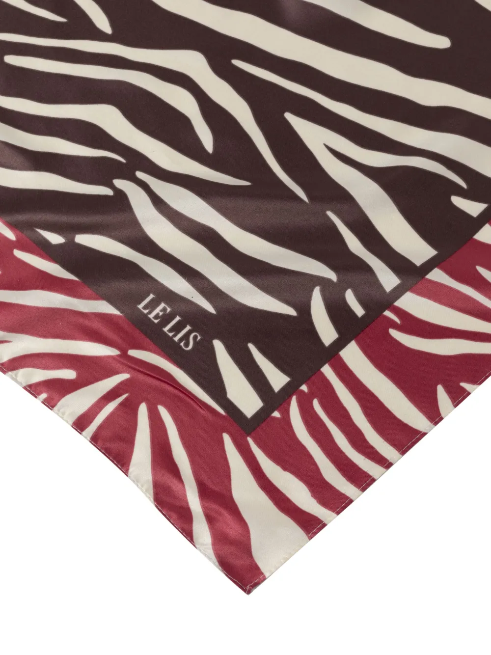 Le Lis zebraprint Satin Scarf Farfetch