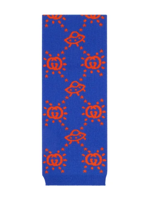 Gucci Kids Interlocking G wool scarf