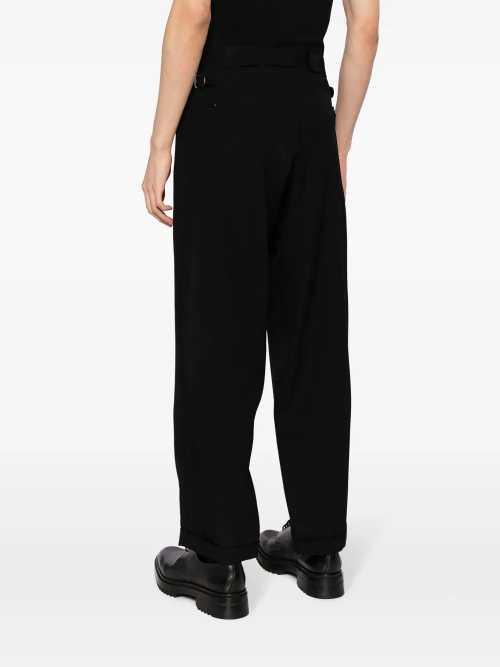 Yohji Yamamoto Wollen broek Zwart
