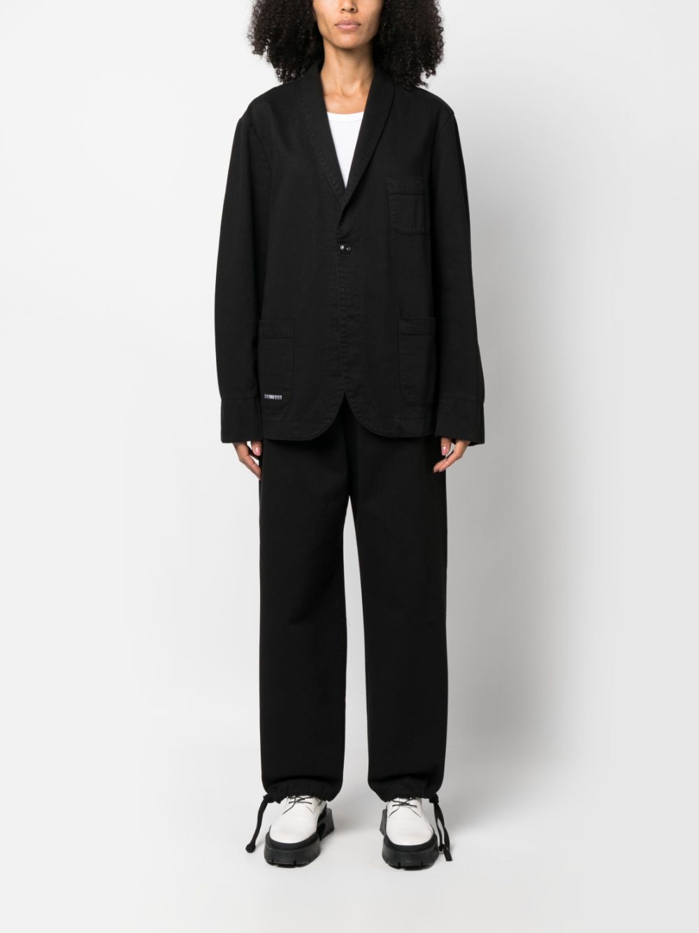 Shop Société Anonyme Fabien Mid-rise Wide-leg Jeans In Black