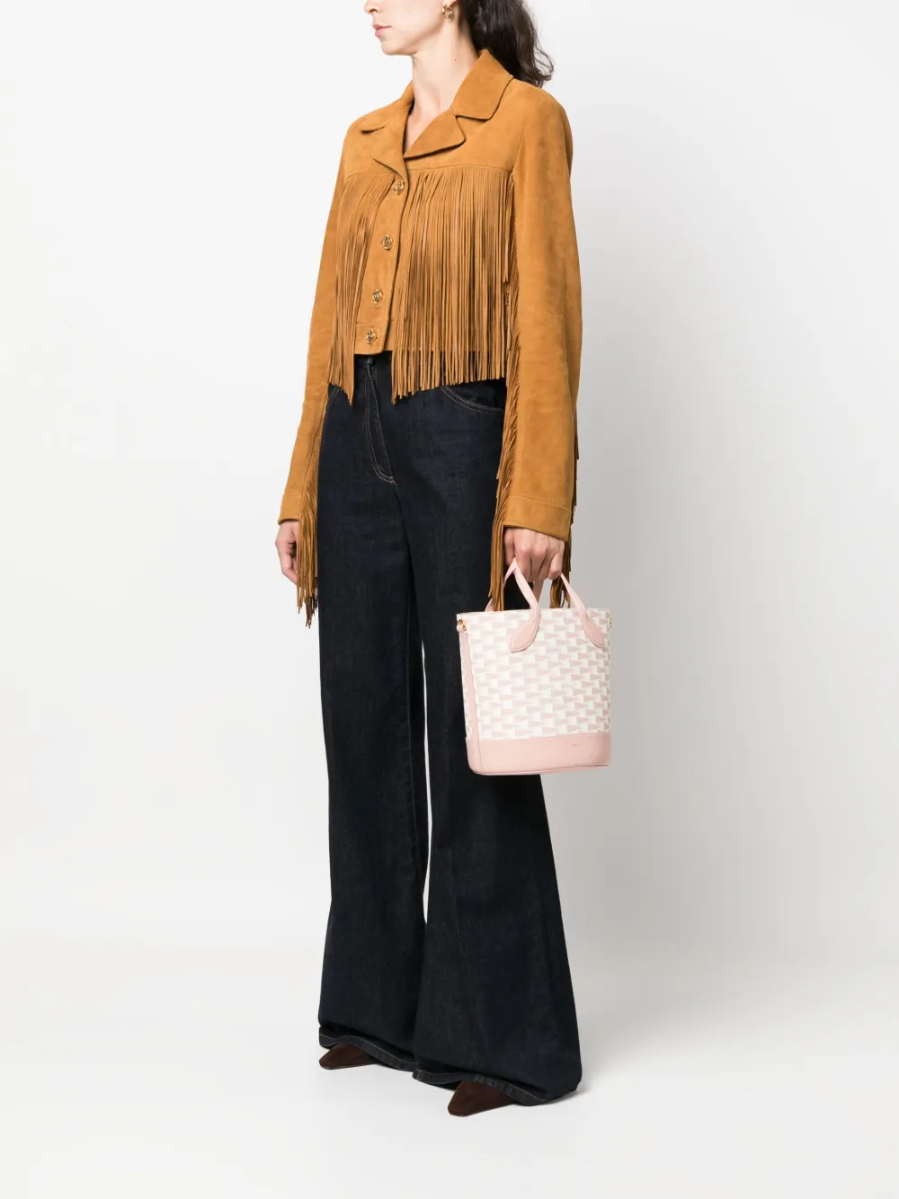 Bally Pennant leather bucket bag - Roze