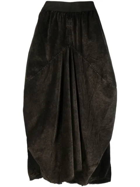 Uma Wang draped asymmetric midi skirt