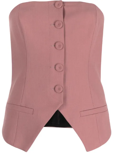 Erika Cavallini  slim-cut bandeau-style waistcoat