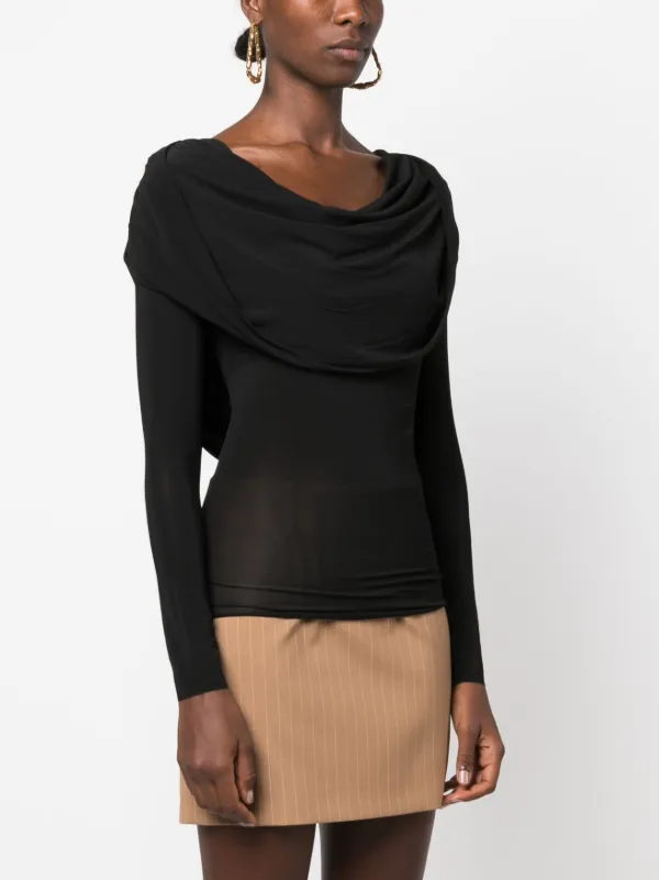 Giuseppe Di Morabito draped-detailing long-sleeve T-shirt