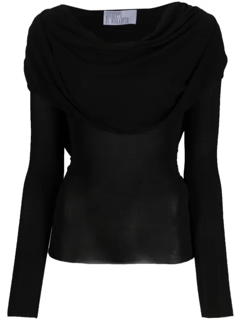 Giuseppe Di Morabito draped-detailing long-sleeve T-shirt