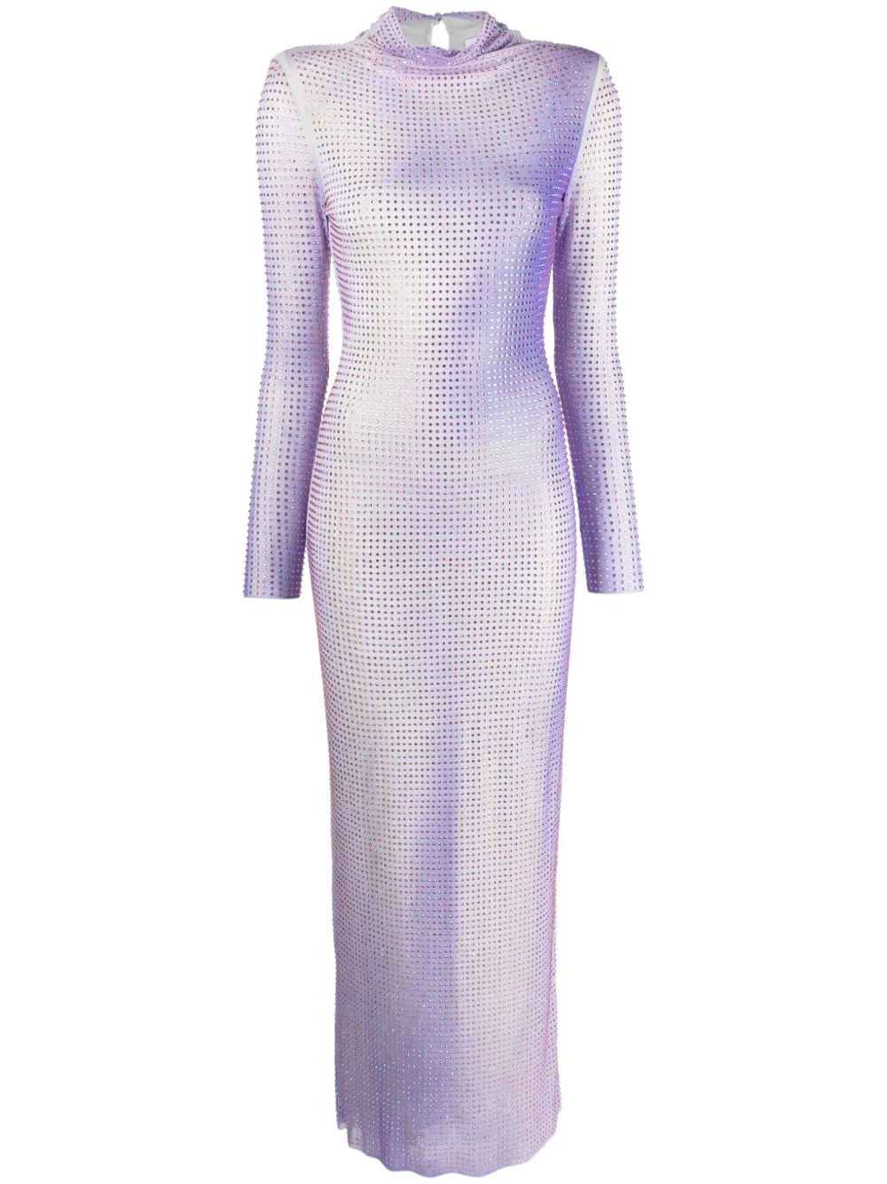 Self-Portrait Contour-print midi dress | Purple | Image 1