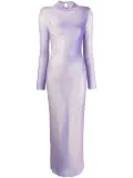 Self-Portrait Contour-print midi dress - Purple