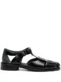 Hereu Pesca cut-out leather sandals - Black