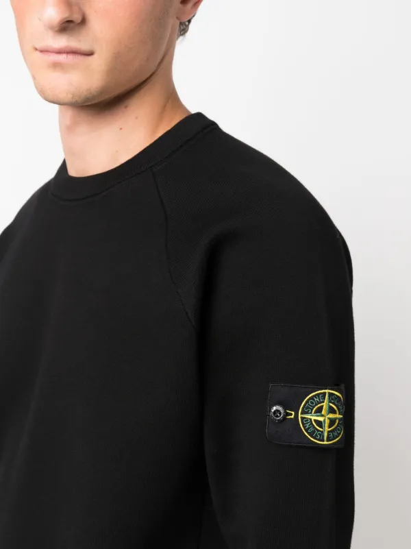 ★STONE ★コンパス ロゴ 刺繍 スウェットシャツ Stone Island コンパスロゴ スウェットシャツ | ホワイト