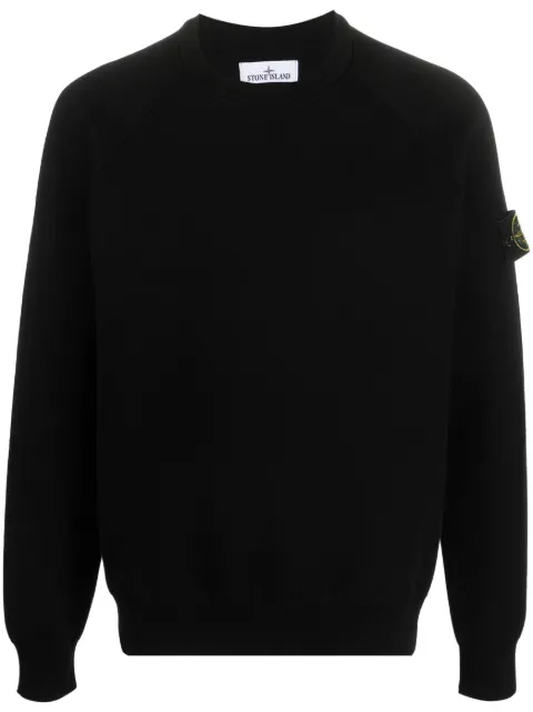 Stone Island Compass-motif cotton-blend sweatshirt