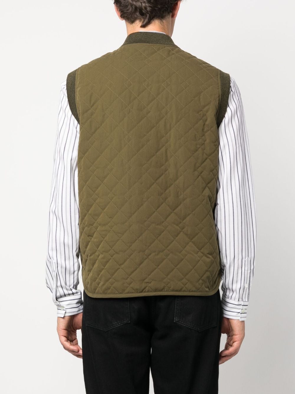 Shop Apc Silas Quilted Jacket In Green