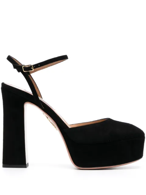 Aquazzura Groove 130mm leather shoes GRVHIGB0SUE000 - 0