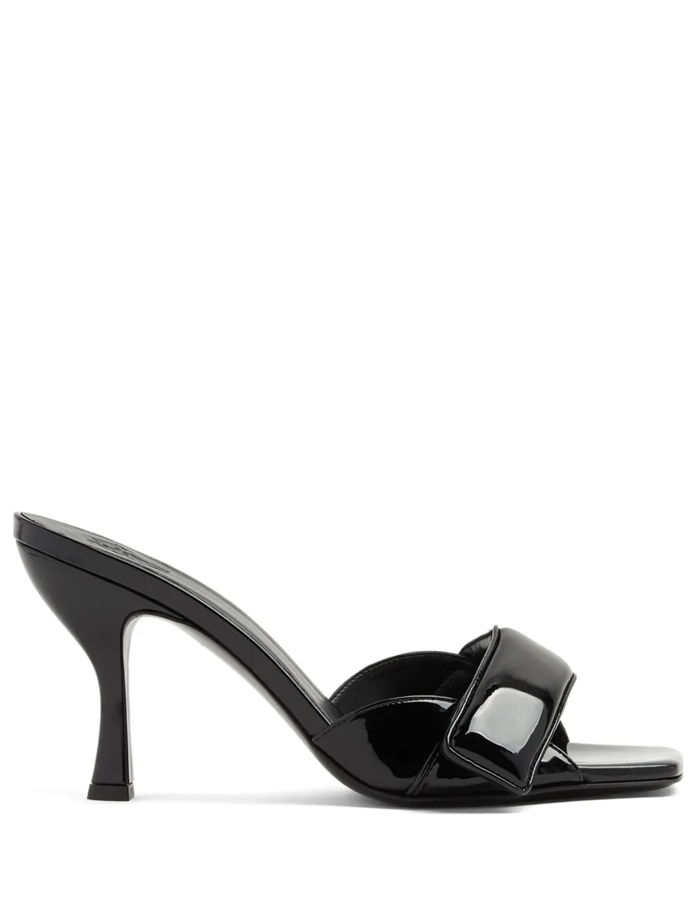 Gia Borghini 80mm Alodie Patent Faux Leather Sandals In Black