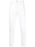 DONDUP logo-plaque tapered jeans - White