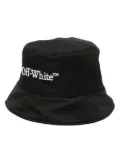 Off-White logo-embroidered bucket hat - Black