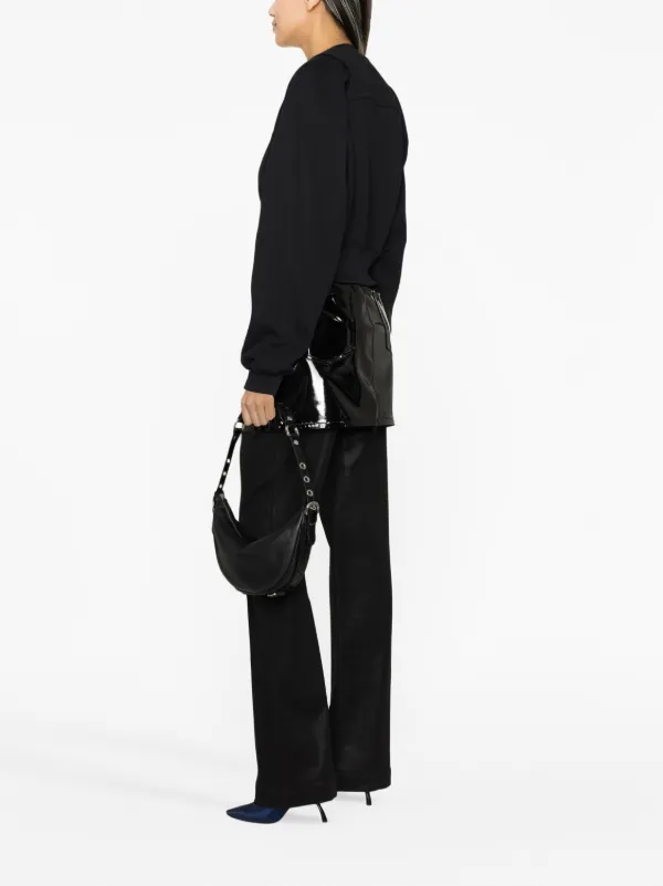 Off-White クロップドスウェット ブラック Off-White クロップド スウェットシャツ | ブラック | FARFETCH JP
