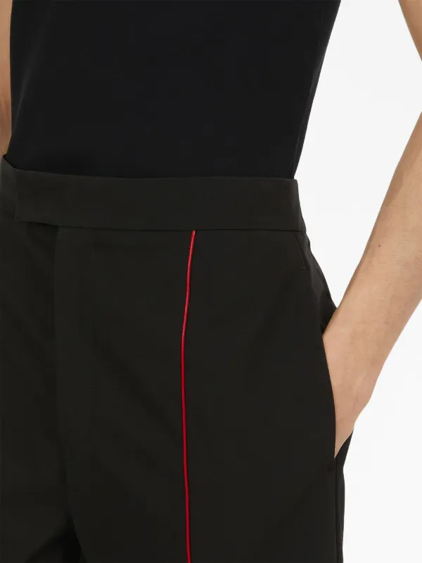 Ferragamo contrasting-trim Cotton Track Pants | Black | FARFETCH