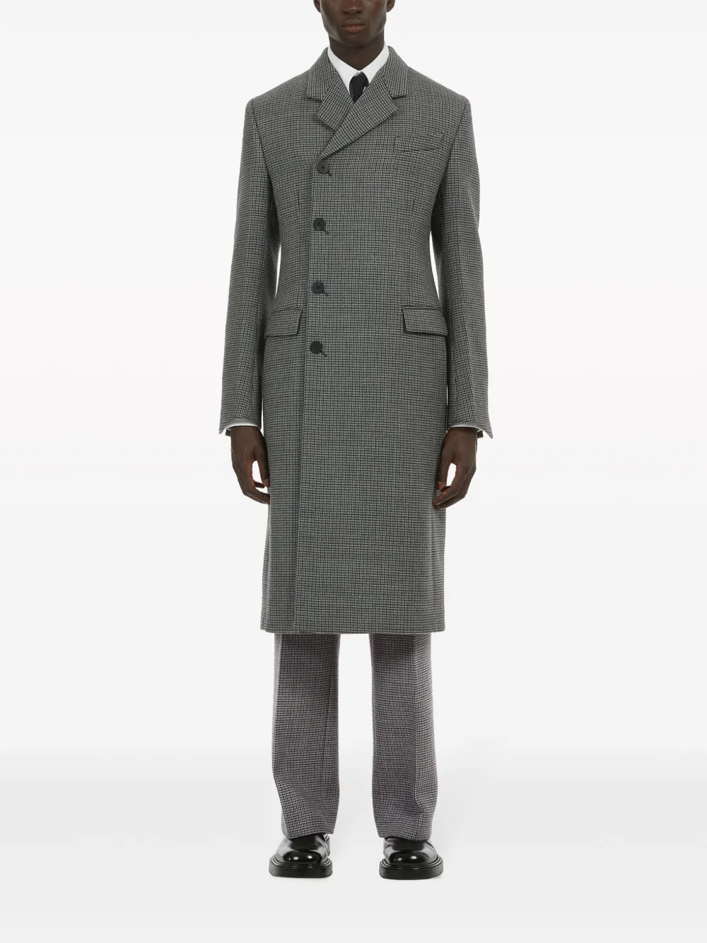 Ferragamo shepherd's-check wool tailored trousers - Grijs