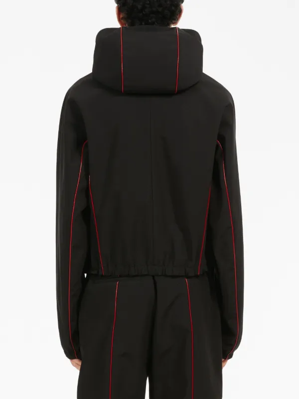 Ferragamo contrast-piping Drawstring Lightweight Jacket Ferragamo contrast-piping Drawstring Lightweight Jacket