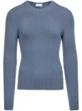 Ferragamo logo-plaque crew-neck jumper - Blue