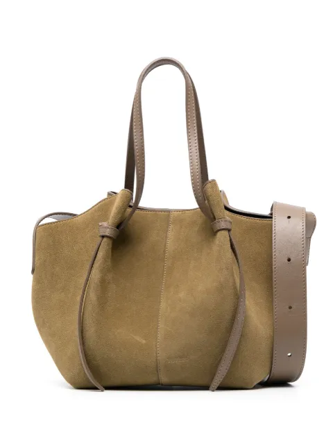 Yuzefi Square Mochi suede shoulder bag