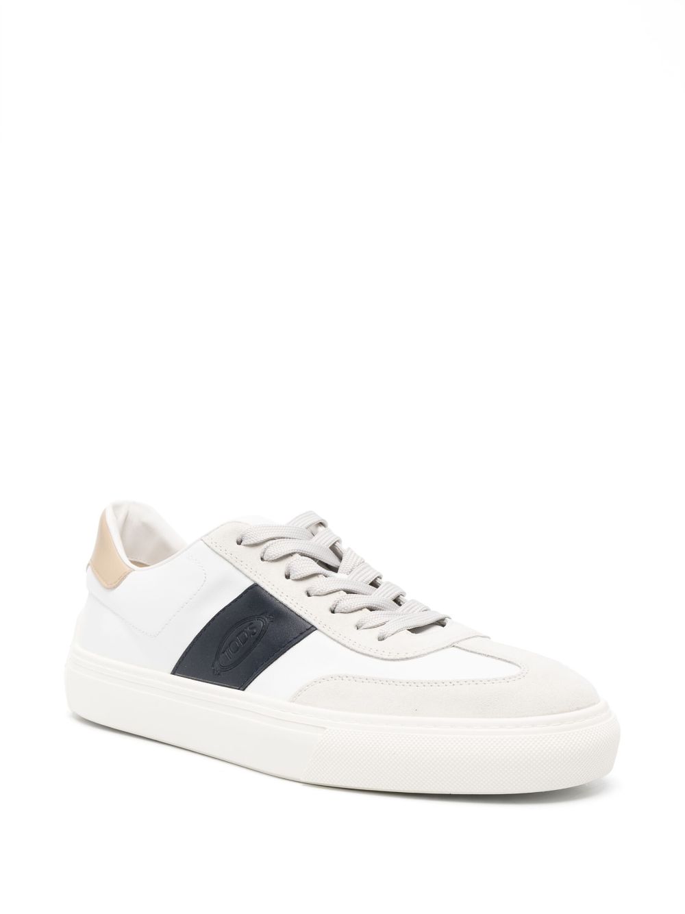 Tod's panelled low-top leather sneakers - Grijs