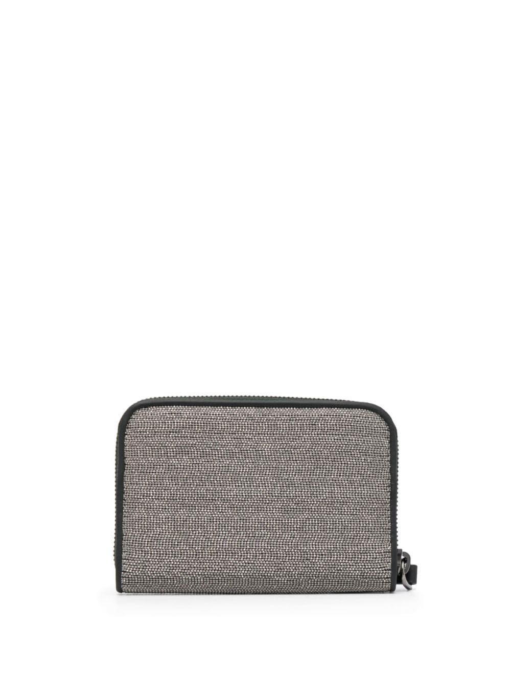 Shop Brunello Cucinelli Monili Zip-fastening Wallet In Silver