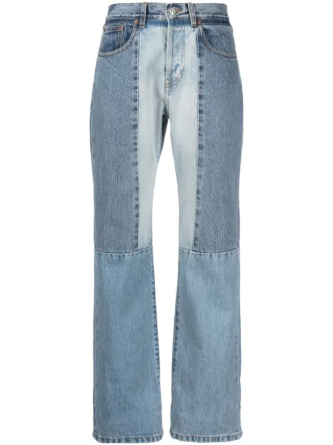 Victoria Beckham straight-leg patchwork jeans