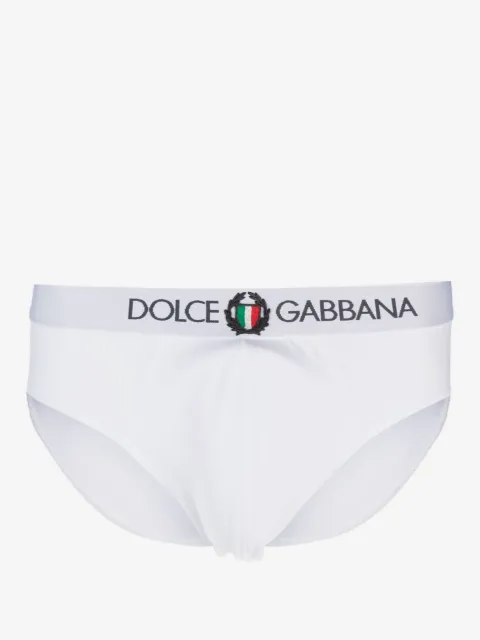 Dolce & Gabbana logo-waistband stretch-cotton briefs