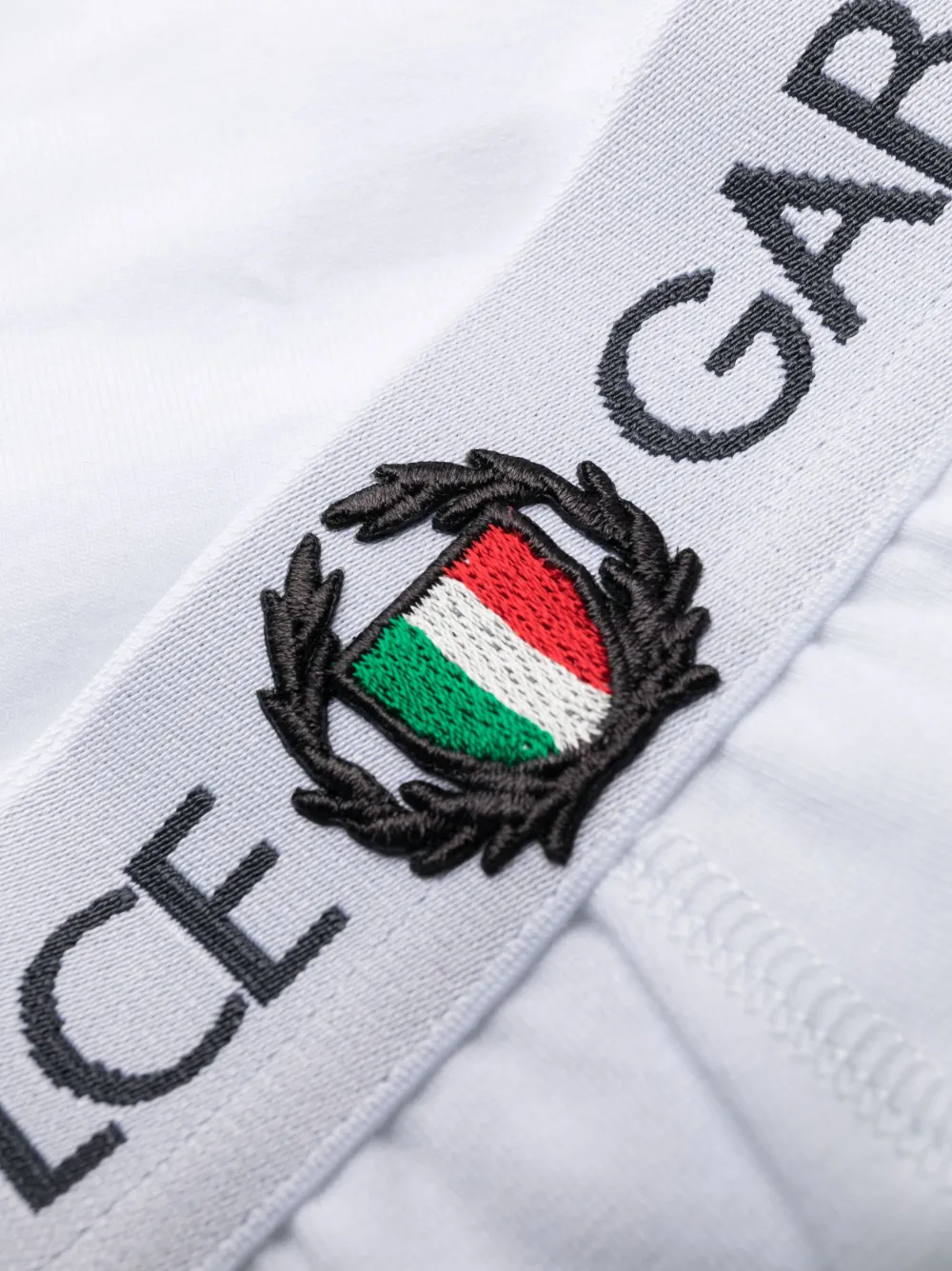Dolce & Gabbana Logo-waistband Stretch-cotton Briefs In White