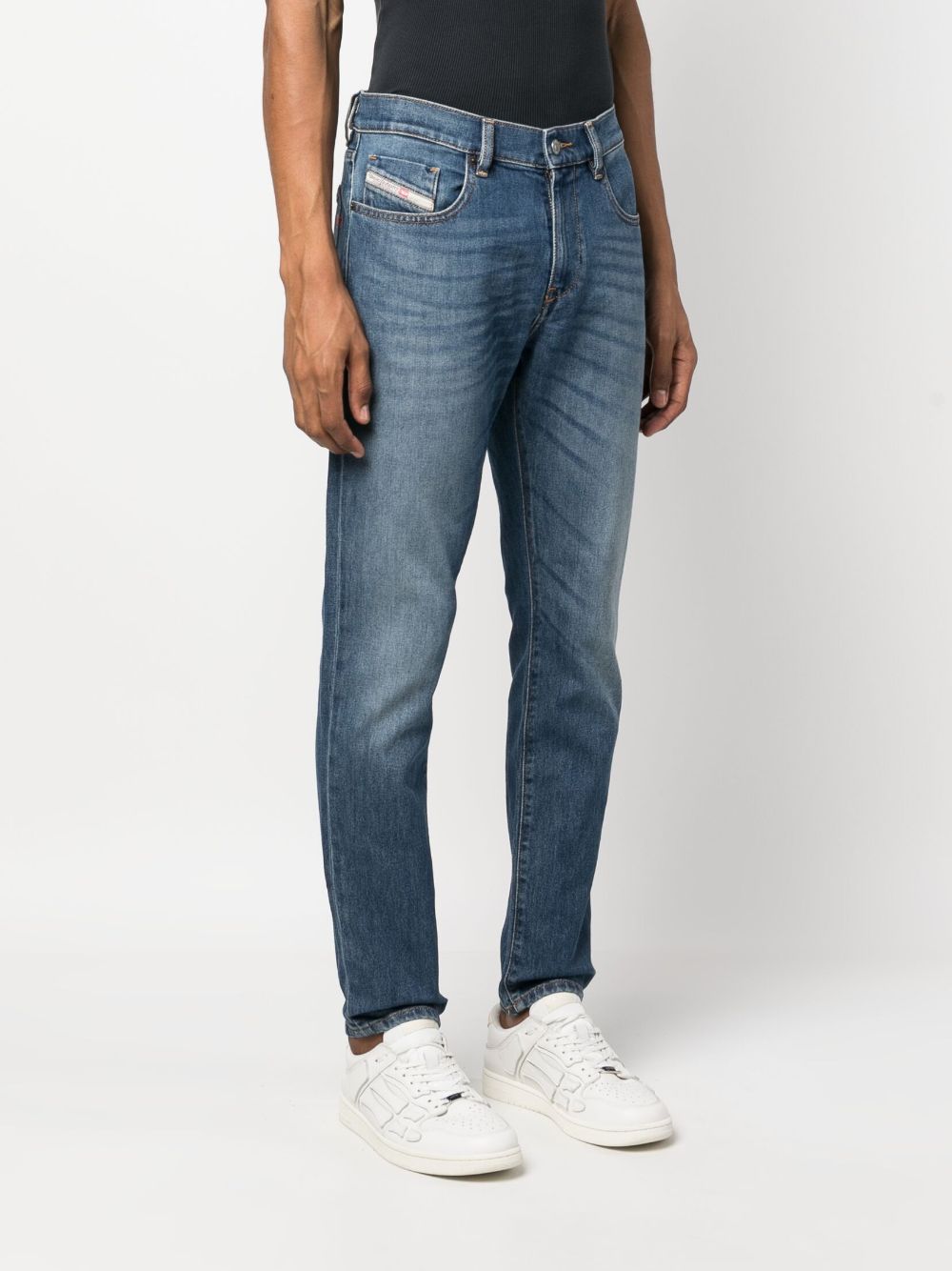 Shop Diesel 2019 D-strukt Straight-leg Jeans In Blue