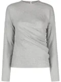 TOTEME twisted flannel top - Grey