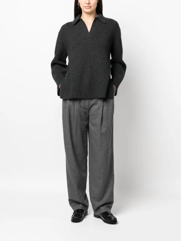polo collar wool-blend jumper