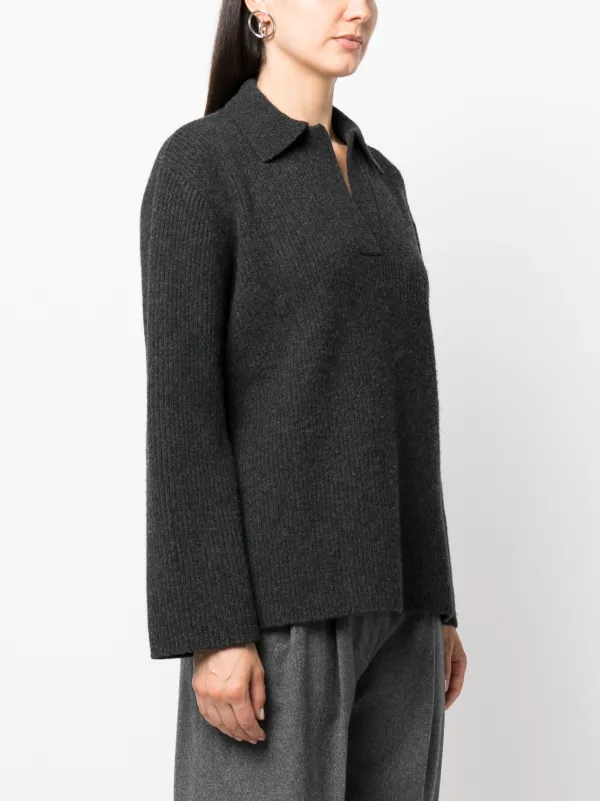 polo collar wool-blend jumper