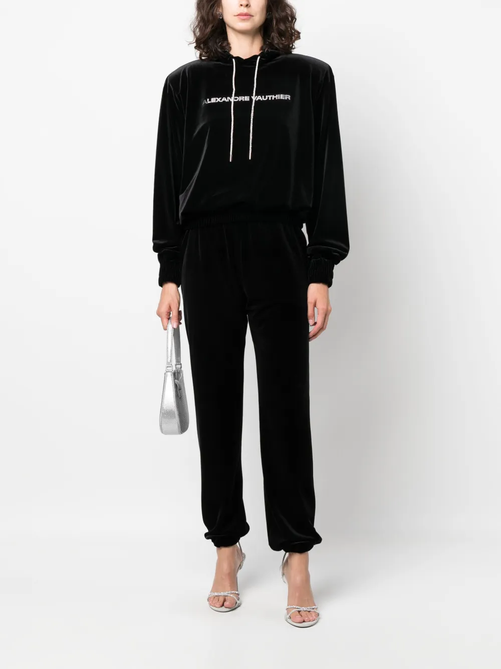 Alexandre Vauthier Hoodie met logopatch - Zwart