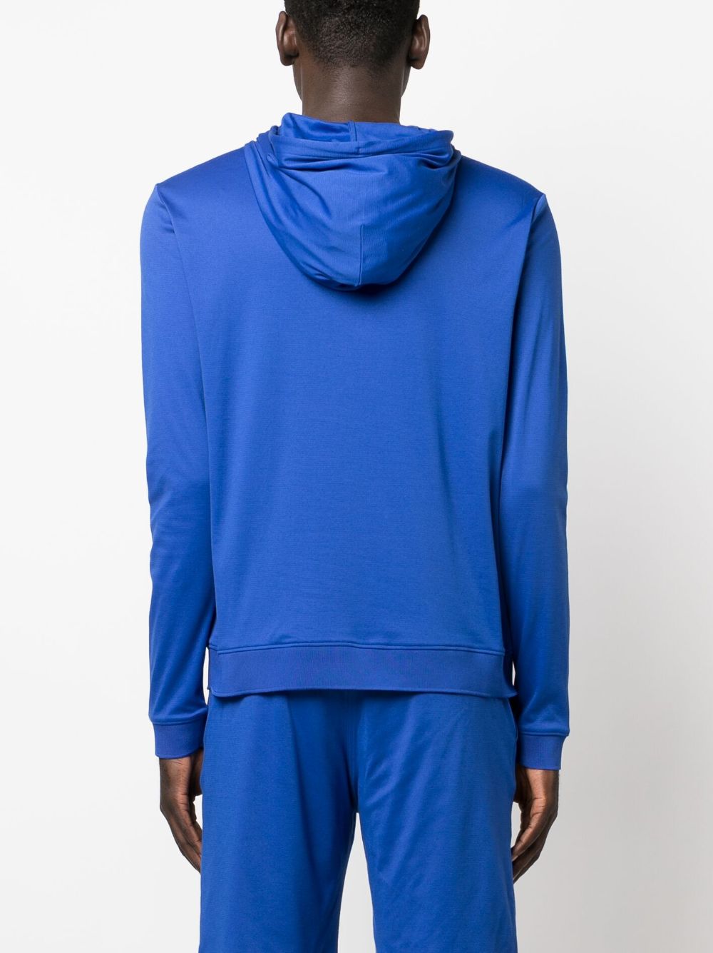 Shop J. Lindeberg Roland Logo-print Hoodie In Blue