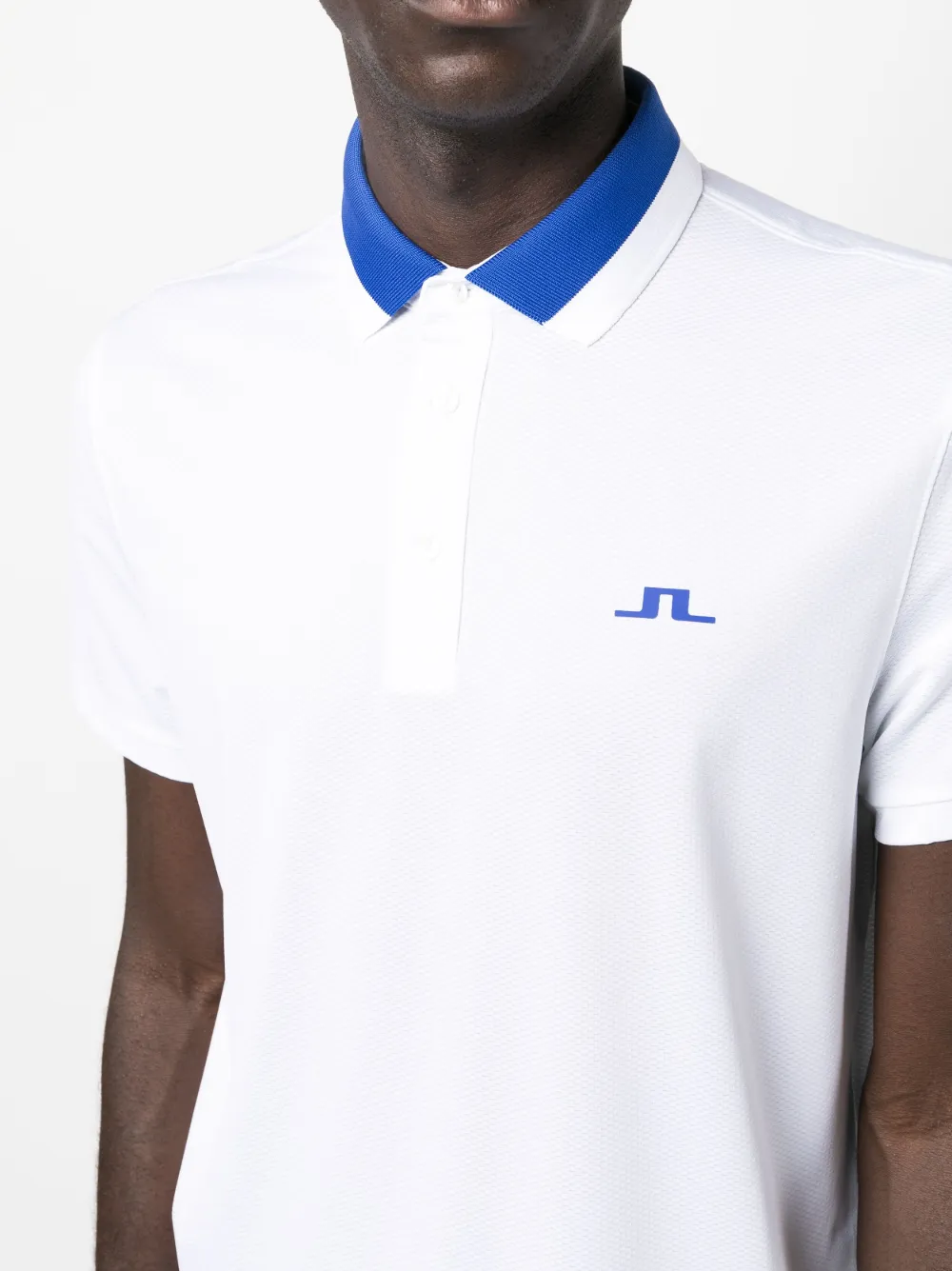 J. Lindeberg Benji Logo-print Polo Shirt In White