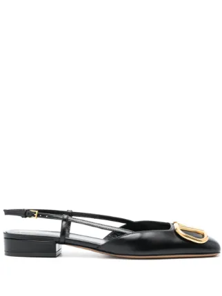 送料関税込★VALENTINO★Vロゴレザースリングバックフラット Valentino Garavani Vロゴ スリングバック フラットシューズ