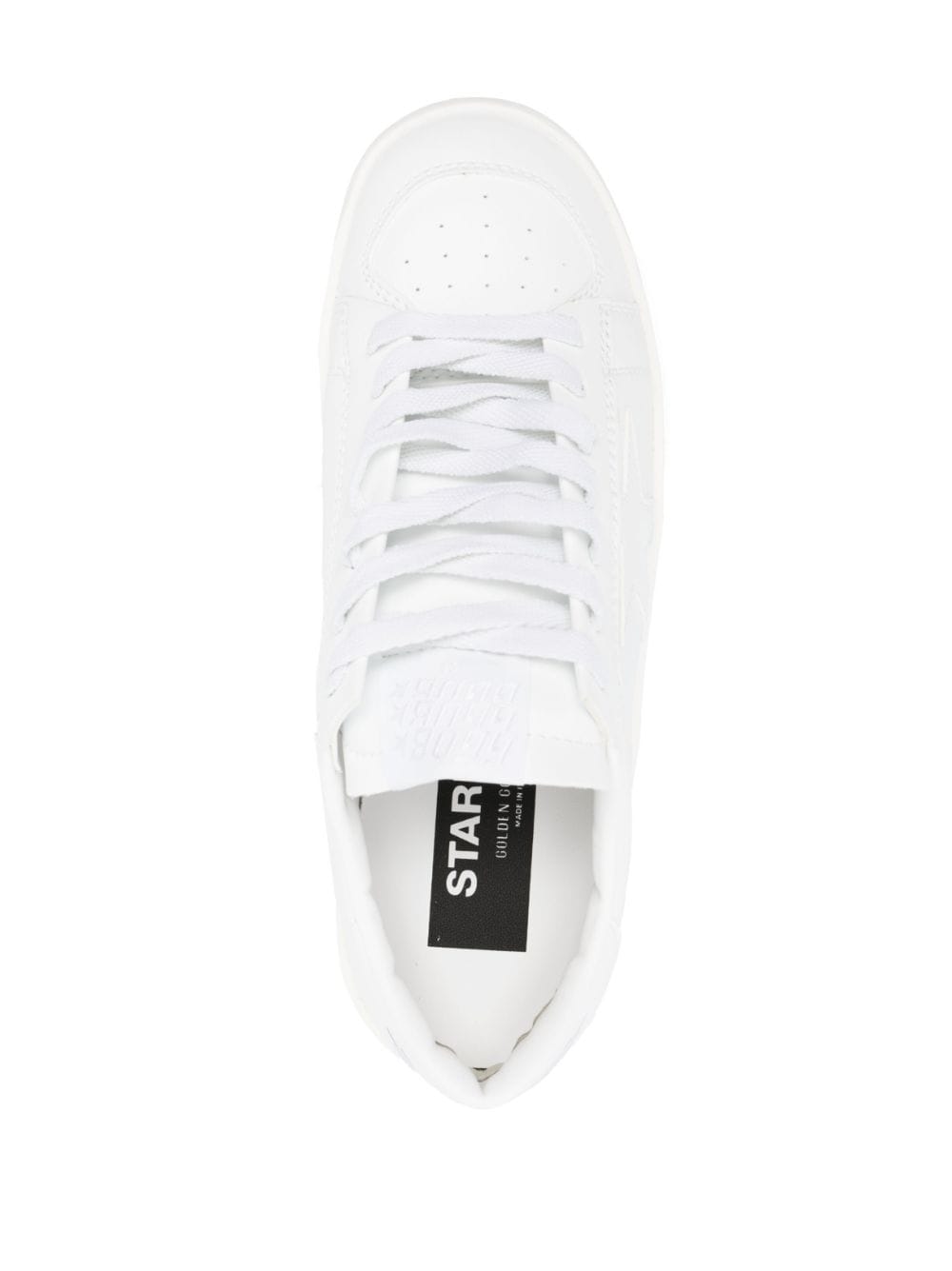 Shop Golden Goose Stardan Leather Low-top Sneakers In White