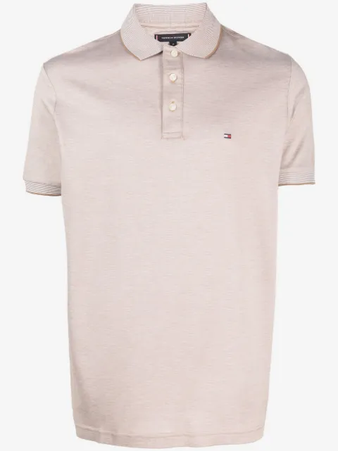 Tommy Hilfiger logo-patch piqué polo shirt