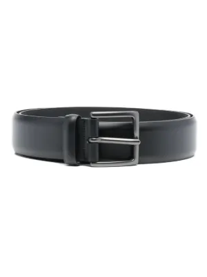 D4.0 double-strap Leather Belt | Black | FARFETCH JO