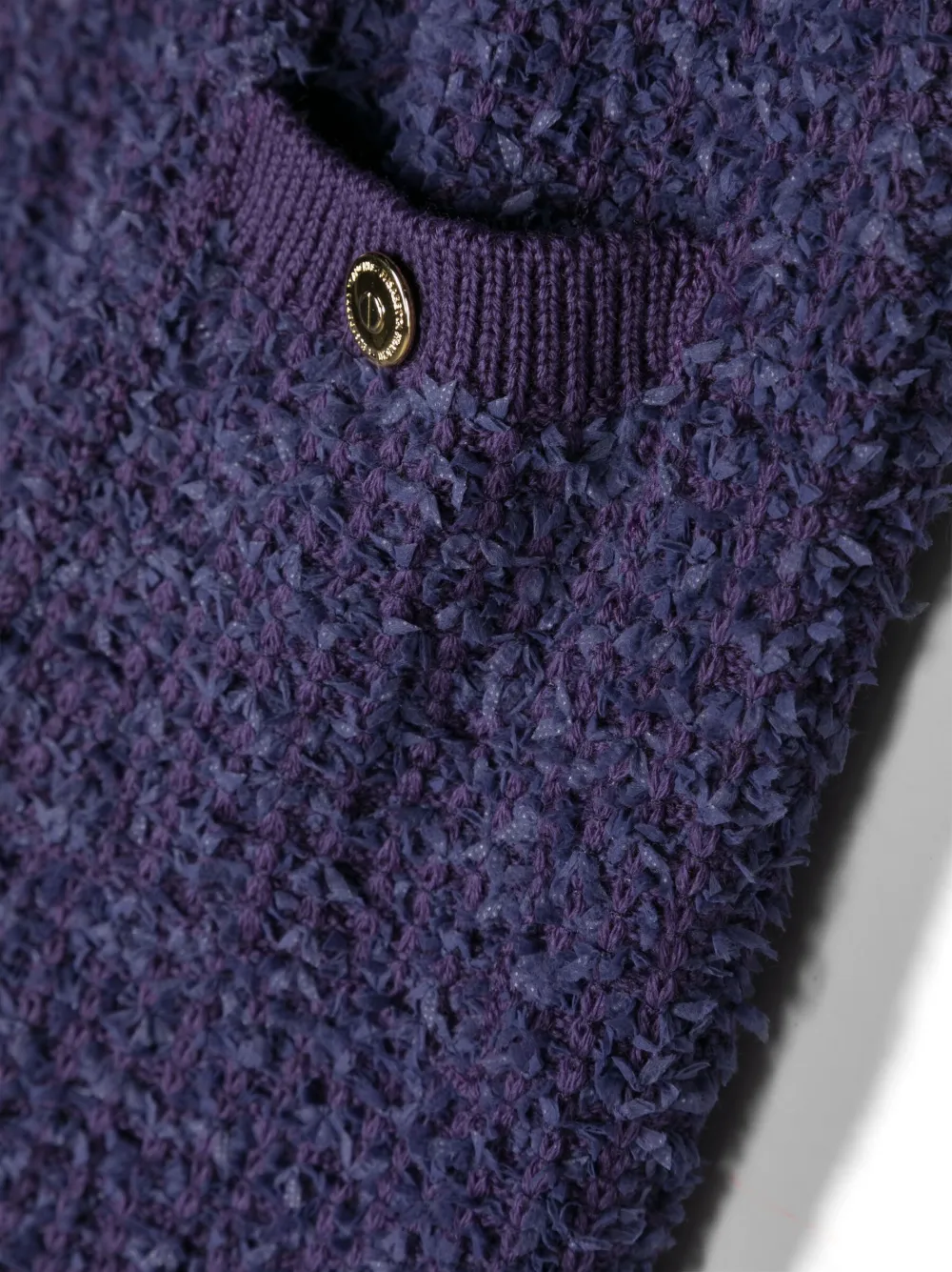 Elisabetta Franchi La Mia Bambina Elasticated Bouclé Miniskirt In Purple