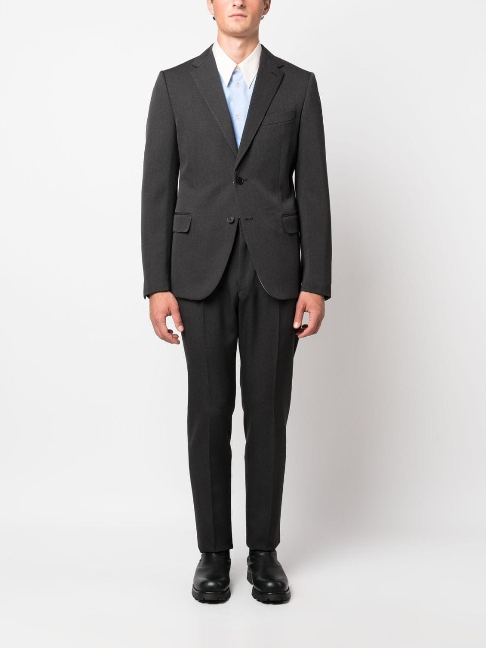 Shop Valentino Two-piece Wool Suit In Grau