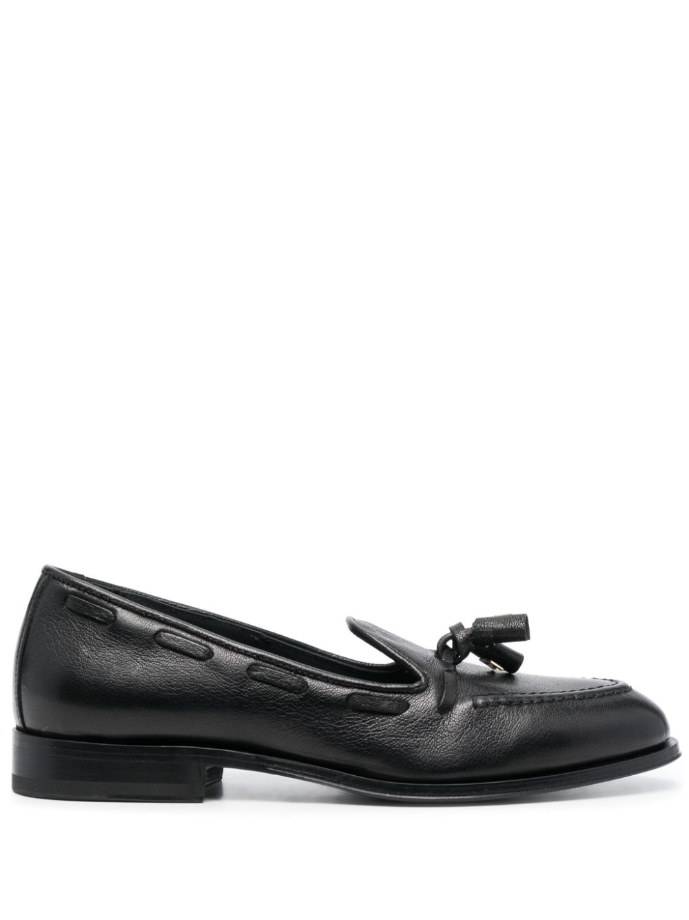 Furla Heritage leather loafers - Black