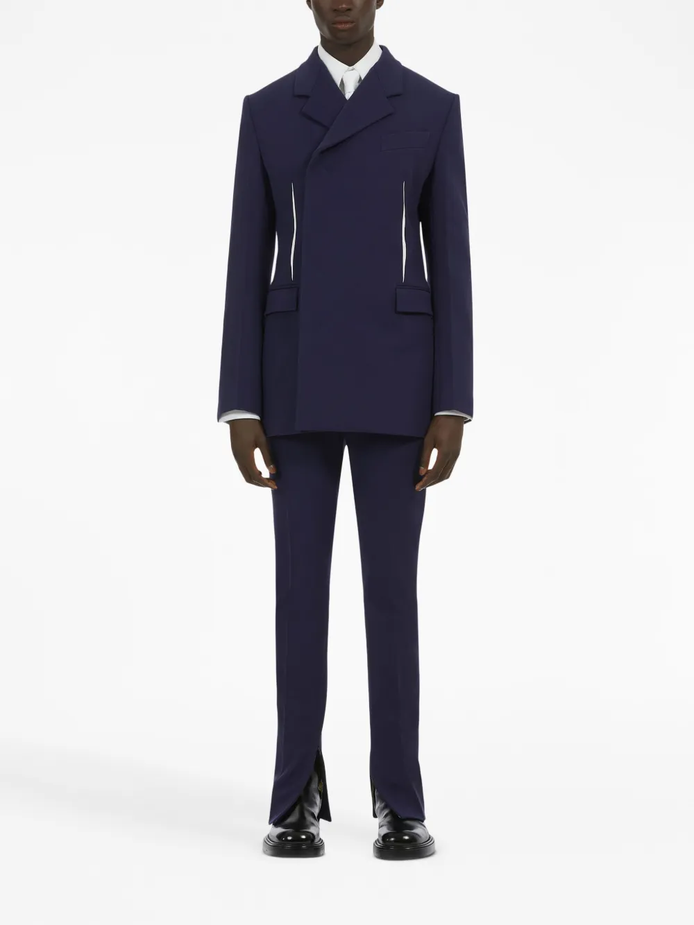 Ferragamo Jack met dubbele rij knopen - Blauw