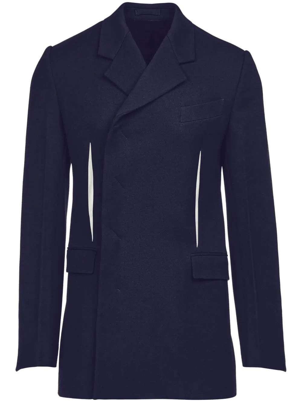 Ferragamo slit-detail double-breast jacket