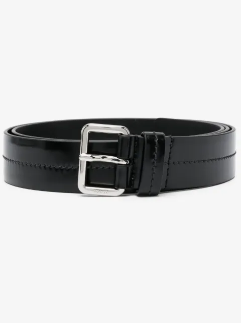 Prada logo-engraved leather belt