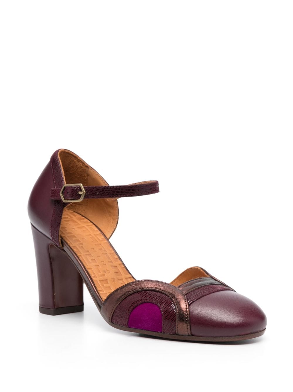 Shop Chie Mihara Wimo 85mm Leather Pumps In Purple
