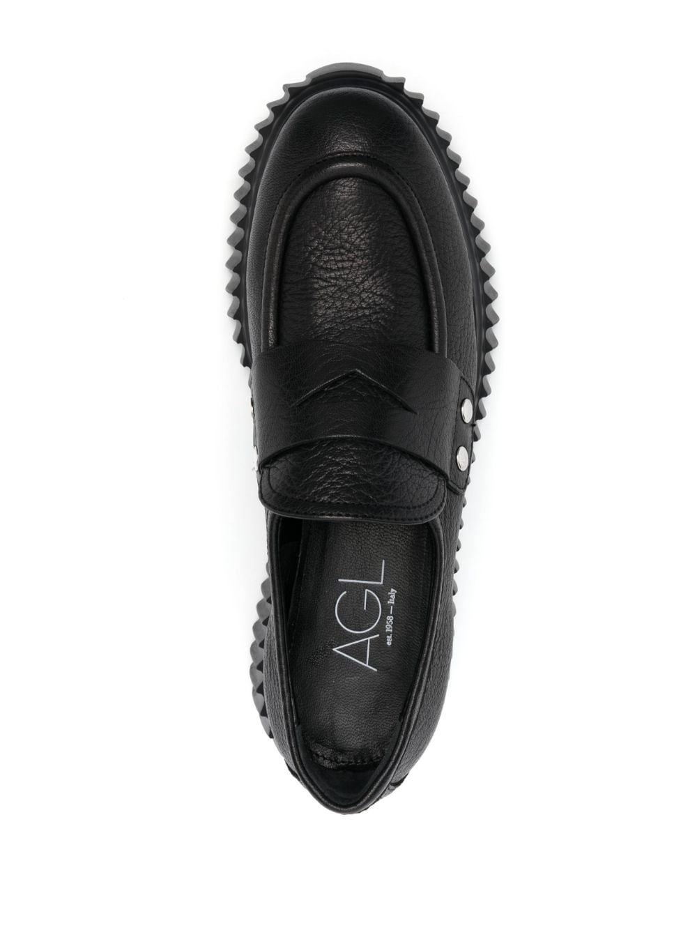 Shop Agl Attilio Giusti Leombruni Dany Round-toe Loafers In Black